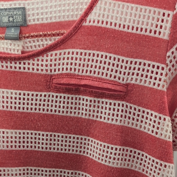 Converse Red and White Relaxed Short Sleeve Tee - Picture 4 of 7